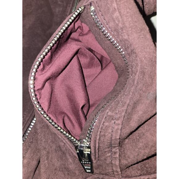 Blank NYC Genuine Leather Moto Jacket Size M Bordeaux Maroon EUC Clean - Picture 15 of 15